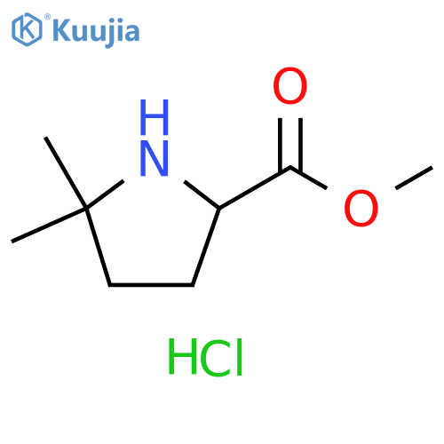 Proline, 5,5-dimethyl-, methyl ester, hydrochloride (1:1) structure