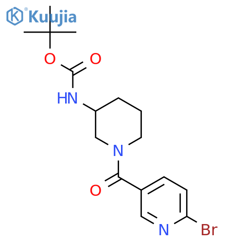 Tert-butyl N-[1-(6-bromopyridine-3-carbonyl)piperidin-3-yl]carbamate structure