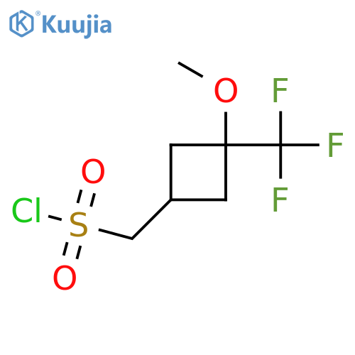[3-Methoxy-3-(trifluoromethyl)cyclobutyl]methanesulfonyl chloride structure