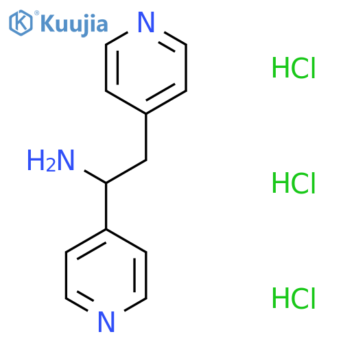 1,2-Dipyridin-4-ylethanamine;trihydrochloride structure