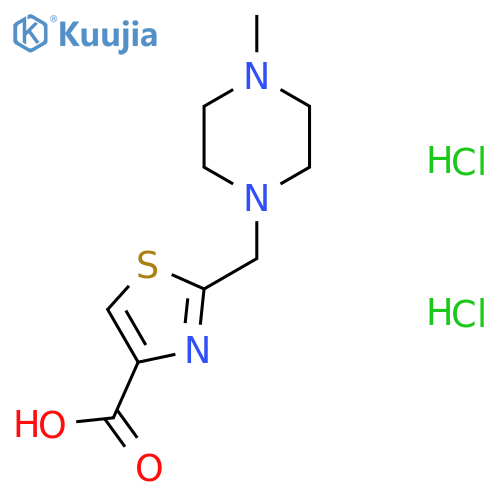 2-[(4-Methylpiperazin-1-yl)methyl]-1,3-thiazole-4-carboxylic acid;dihydrochloride structure