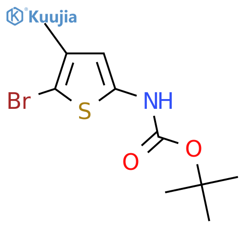 tert-butyl N-(5-bromo-4-methylthiophen-2-yl)carbamate structure