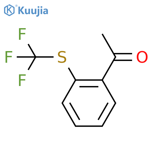 1-{2-(trifluoromethyl)sulfanylphenyl}ethan-1-one structure