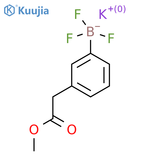 potassium trifluoro3-(2-methoxy-2-oxoethyl)phenylboranuide structure