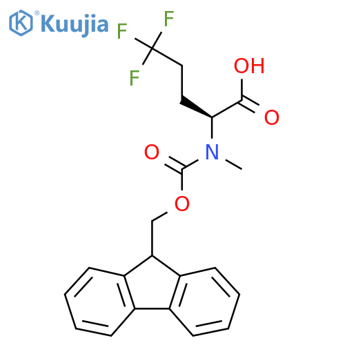 (S)-2-((((9H-Fluoren-9-yl)methoxy)carbonyl)(methyl)amino)-5,5,5-trifluoropentanoic acid structure