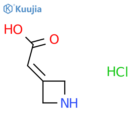 2-(azetidin-3-ylidene)acetic acid;hydrochloride structure