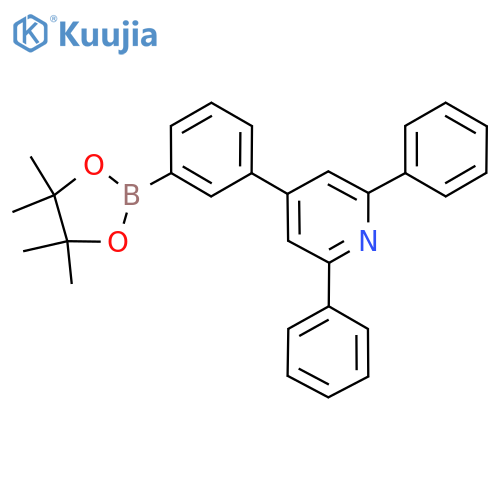 2,6-Diphenyl-4-(3-(4,4,5,5-tetramethyl-1,3,2-dioxaborolan-2-yl)phenyl)pyridine structure