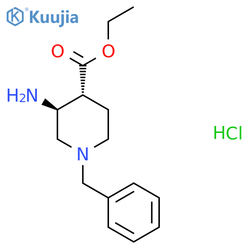 trans-3-Amino-1-benzyl-piperidine-4-carboxylic acid ethyl ester hydrochloride structure