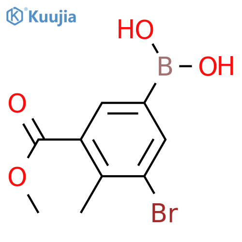 3-Bromo-5-methoxycarbony-4-methyl-phenylboronic acid structure
