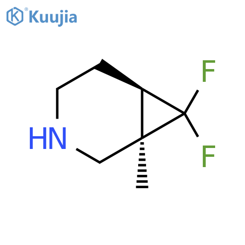 rac-(1R,6R)-7,7-difluoro-1-methyl-3-azabicyclo[4.1.0]heptane structure