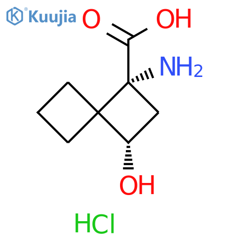 (1R,3S)-1-amino-3-hydroxyspiro[3.3]heptane-1-carboxylic acid hydrochloride structure