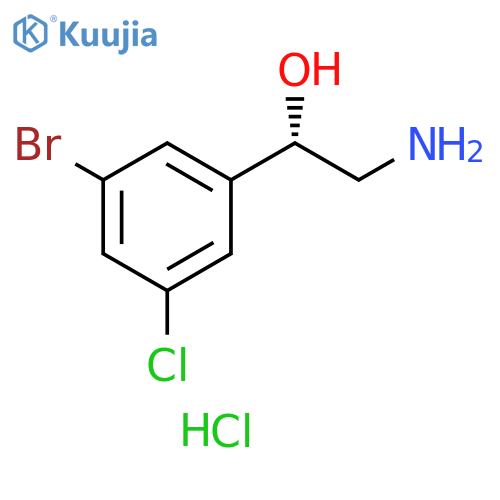Benzenemethanol, α-(aminomethyl)-3-bromo-5-chloro-, hydrochloride (1:1), (αS)- structure