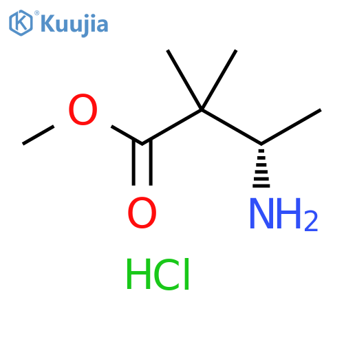 Butanoic acid, 3-amino-2,2-dimethyl-, methyl ester, hydrochloride (1:1), (3S)- structure