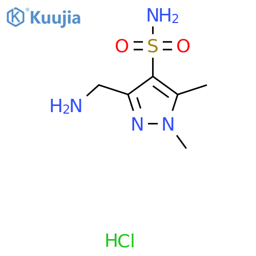 3-(aminomethyl)-1,5-dimethyl-1H-pyrazole-4-sulfonamide hydrochloride structure