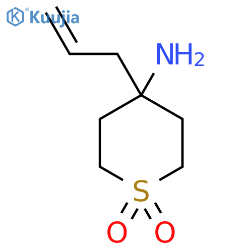 4-Amino-4-(prop-2-en-1-yl)-1lambda6-thiane-1,1-dione structure