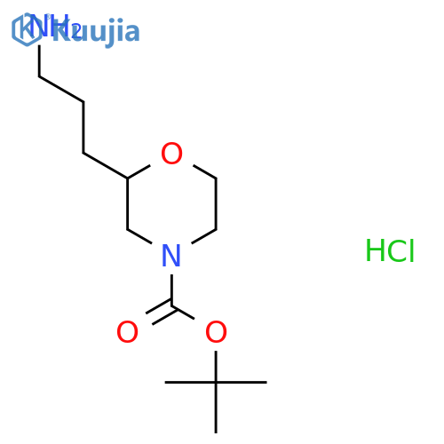 Tert-butyl 2-(3-aminopropyl)morpholine-4-carboxylate hydrochloride structure
