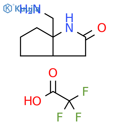 Cyclopenta[b]pyrrol-2(1H)-one, 6a-(aminomethyl)hexahydro-, 2,2,2-trifluoroacetate (1:1) structure