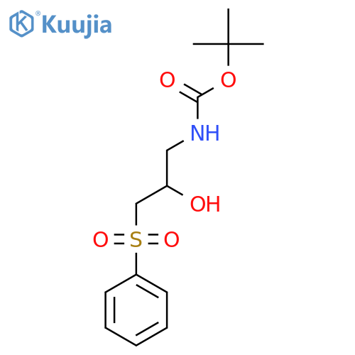 tert-butyl N-[3-(benzenesulfonyl)-2-hydroxypropyl]carbamate structure