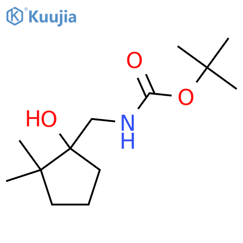 tert-butyl N-[(1-hydroxy-2,2-dimethylcyclopentyl)methyl]carbamate structure
