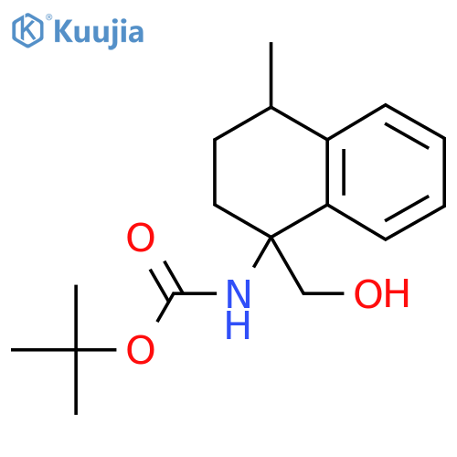 tert-butyl N-[1-(hydroxymethyl)-4-methyl-1,2,3,4-tetrahydronaphthalen-1-yl]carbamate structure