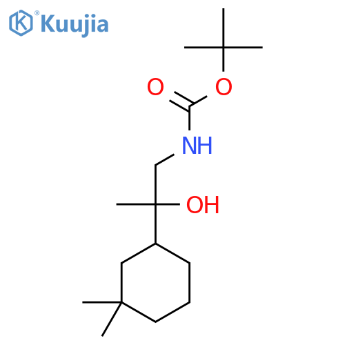 tert-butyl N-[2-(3,3-dimethylcyclohexyl)-2-hydroxypropyl]carbamate structure
