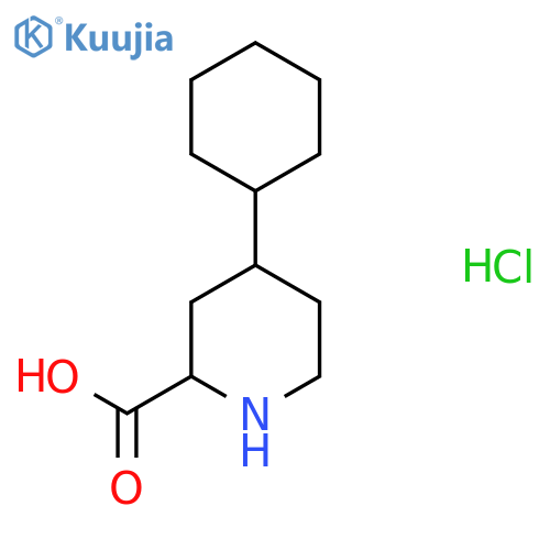 4-Cyclohexylpiperidine-2-carboxylic acid hydrochloride structure