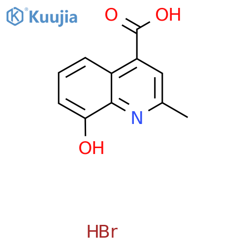 8-Hydroxy-2-methylquinoline-4-carboxylic acid;hydrobromide structure