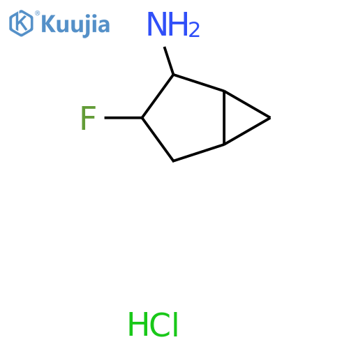3-Fluorobicyclo[3.1.0]hexan-2-amine hydrochloride structure