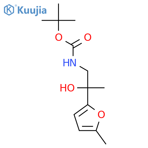 tert-butyl N-[2-hydroxy-2-(5-methylfuran-2-yl)propyl]carbamate structure