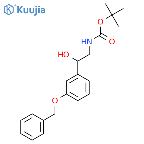 tert-butyl N-{2-[3-(benzyloxy)phenyl]-2-hydroxyethyl}carbamate structure
