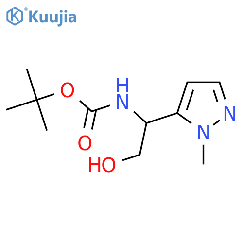 tert-butyl N-[2-hydroxy-1-(1-methyl-1H-pyrazol-5-yl)ethyl]carbamate structure