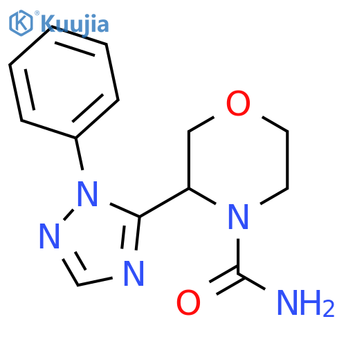 3-(1-phenyl-1H-1,2,4-triazol-5-yl)morpholine-4-carboxamide structure
