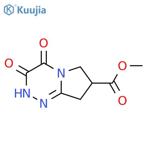 Pyrrolo[2,1-c][1,2,4]triazine-7-carboxylic acid, 2,3,4,6,7,8-hexahydro-3,4-dioxo-, methyl ester structure