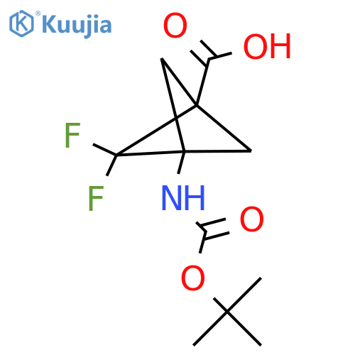 3-Boc-amino-2,2-difluorobicyclo[1.1.1]pentane-1-carboxylic acid structure