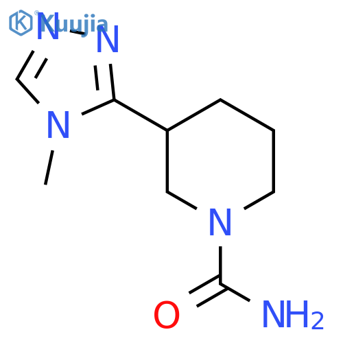 3-(4-methyl-4H-1,2,4-triazol-3-yl)piperidine-1-carboxamide structure