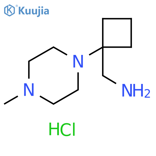 Cyclobutanemethanamine, 1-(4-methyl-1-piperazinyl)-, hydrochloride (1:3) structure