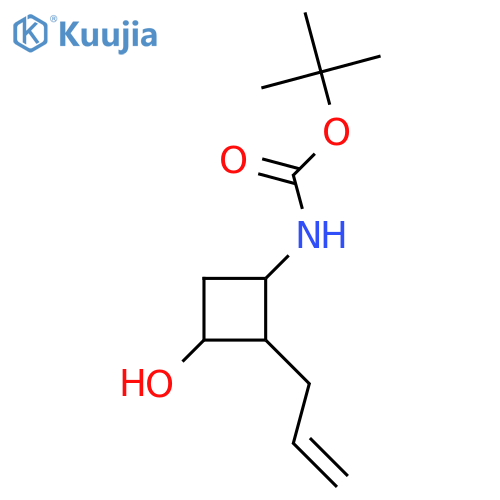 tert-butyl N-[3-hydroxy-2-(prop-2-en-1-yl)cyclobutyl]carbamate structure