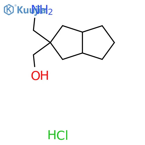 [2-(Aminomethyl)-octahydropentalen-2-yl]methanol hydrochloride structure