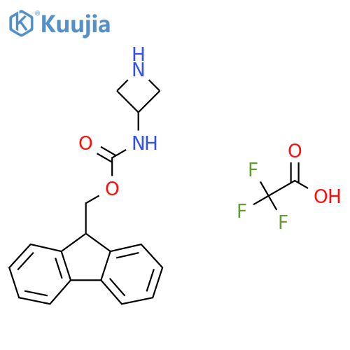 9H-Fluoren-9-ylmethyl N-(azetidin-3-yl)carbamate;2,2,2-trifluoroacetic acid structure