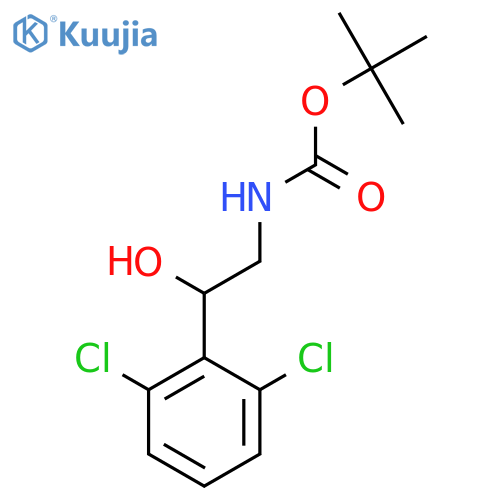 tert-butyl N-[2-(2,6-dichlorophenyl)-2-hydroxyethyl]carbamate structure