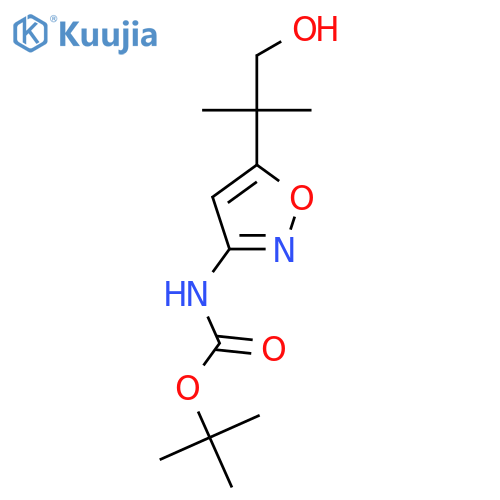 tert-butyl N-[5-(1-hydroxy-2-methylpropan-2-yl)-1,2-oxazol-3-yl]carbamate structure