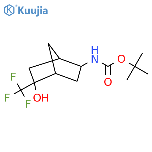 tert-butyl N-[5-hydroxy-5-(trifluoromethyl)bicyclo[2.2.1]heptan-2-yl]carbamate structure