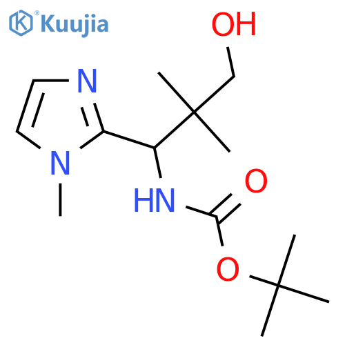 tert-butyl N-[3-hydroxy-2,2-dimethyl-1-(1-methyl-1H-imidazol-2-yl)propyl]carbamate structure