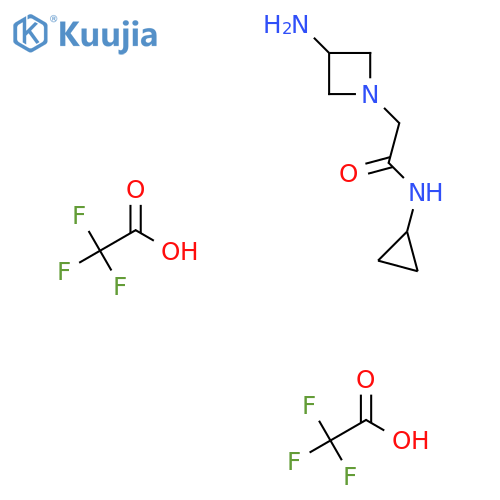 2-(3-Aminoazetidin-1-yl)-N-cyclopropylacetamide;2,2,2-trifluoroacetic acid structure