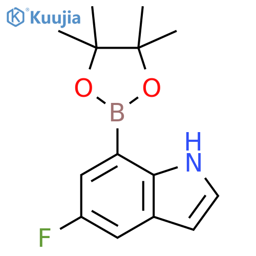 1H-Indole, 5-fluoro-7-(4,4,5,5-tetramethyl-1,3,2-dioxaborolan-2-yl)- structure