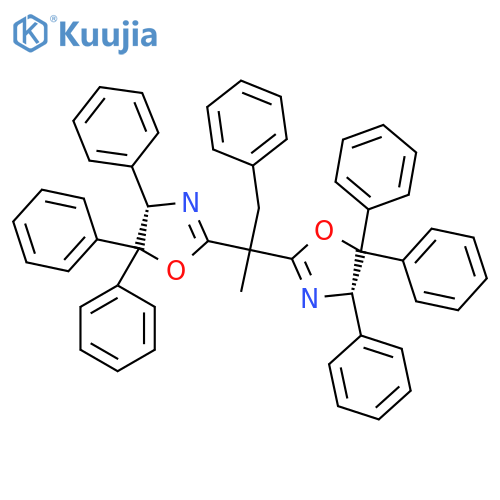 (4S,4'S)-2,2'-(1-Phenylpropane-2,2-diyl)bis(4,5,5-triphenyl-4,5-dihydrooxazole) structure