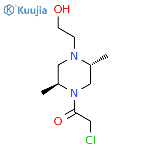 rac-2-chloro-1-(2R,5S)-4-(2-hydroxyethyl)-2,5-dimethylpiperazin-1-ylethan-1-one structure