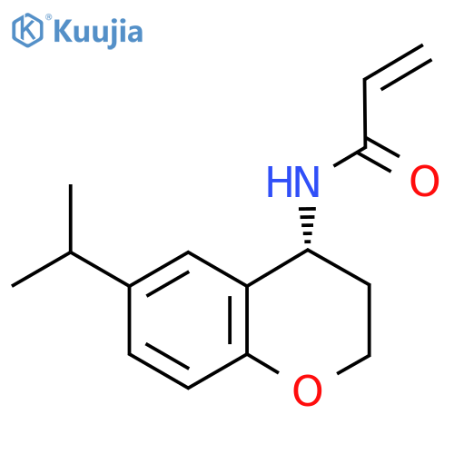 N-(4R)-6-(propan-2-yl)-3,4-dihydro-2H-1-benzopyran-4-ylprop-2-enamide structure