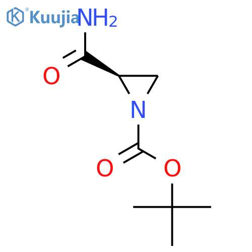 Tert-butyl (2R)-2-carbamoylaziridine-1-carboxylate structure