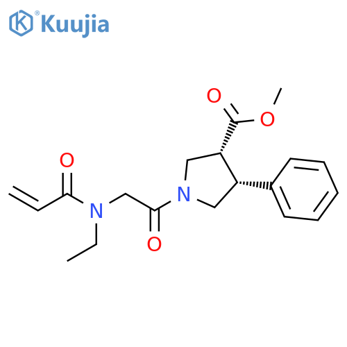 Methyl (3R,4R)-1-[2-[ethyl(1-oxo-2-propen-1-yl)amino]acetyl]-4-phenyl-3-pyrrolidinecarboxylate structure